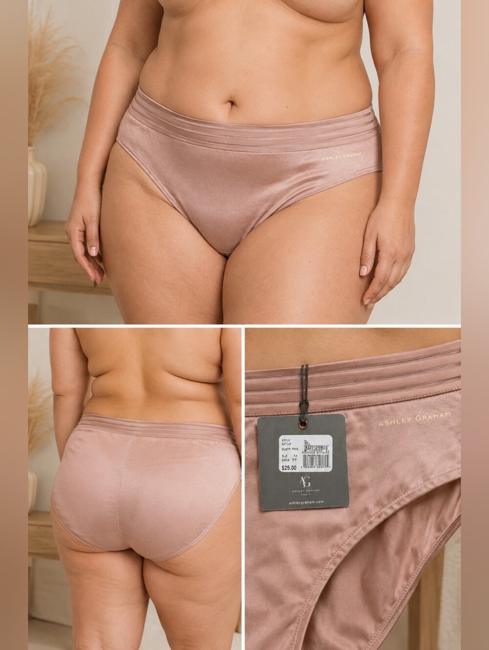 Ashley Graham Dusty Pink Underwear